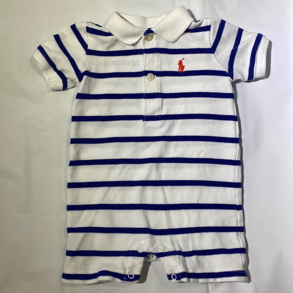 Blue & White Striped Onezie